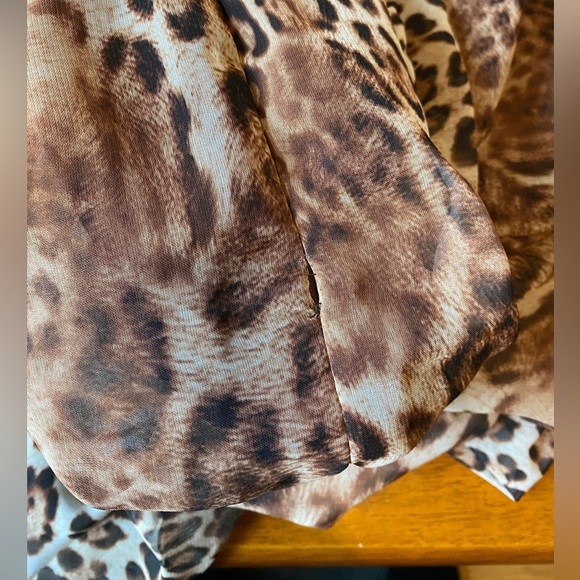 NWT, Patra, Vintage Leopard Sleeveless Fit & Flare Dress, Brown, Black, Tan - Picture 5 of 8